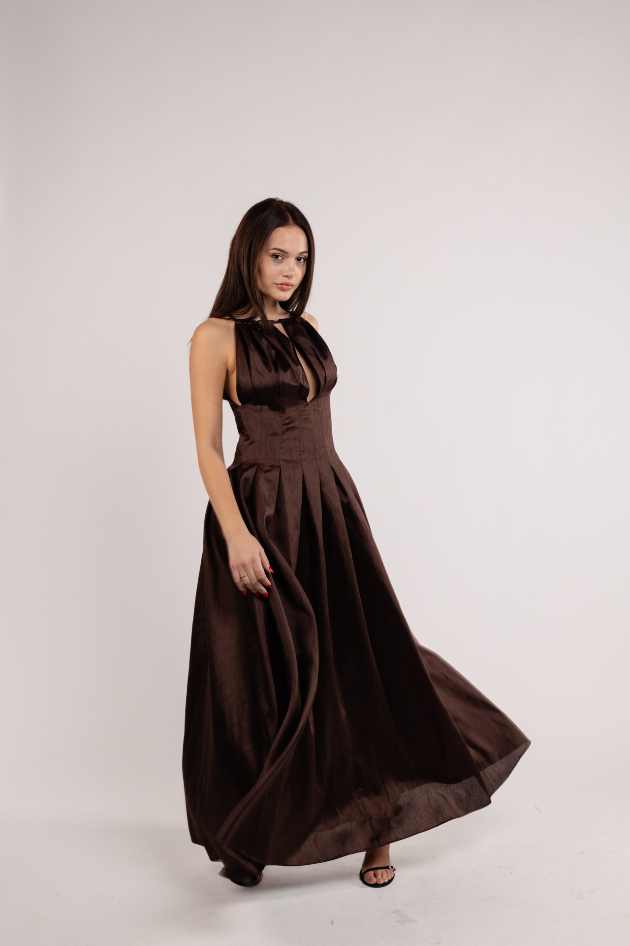 SATIN LONG DRESS